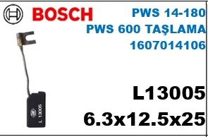 6.3x12.5x25 L13005 TAŞLAMA PWS 14-180 PWS 600 