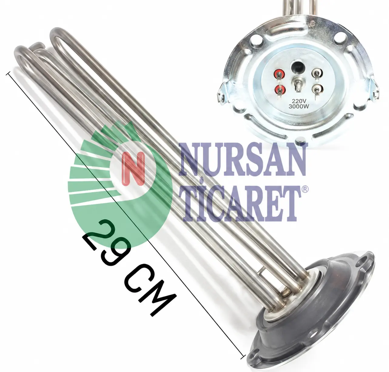 TİTANİUM ÇİFT ELEMANLI TURBO REZİSTANS 4000 W 220V