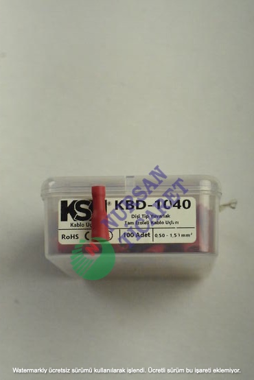 NRS 472 KBD 1040 (0,50-1,50) DİŞİ TİP YUVARLAK İZOLELİ KABLO UCU
