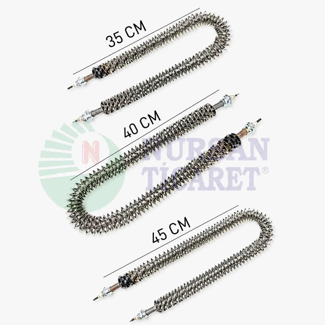 SERPANTİNLİ REZİSTANS (U) TİPİ 220V DKP 900 W (35 CM) / 1000 W (40 CM) / 1200 W (45 CM) 