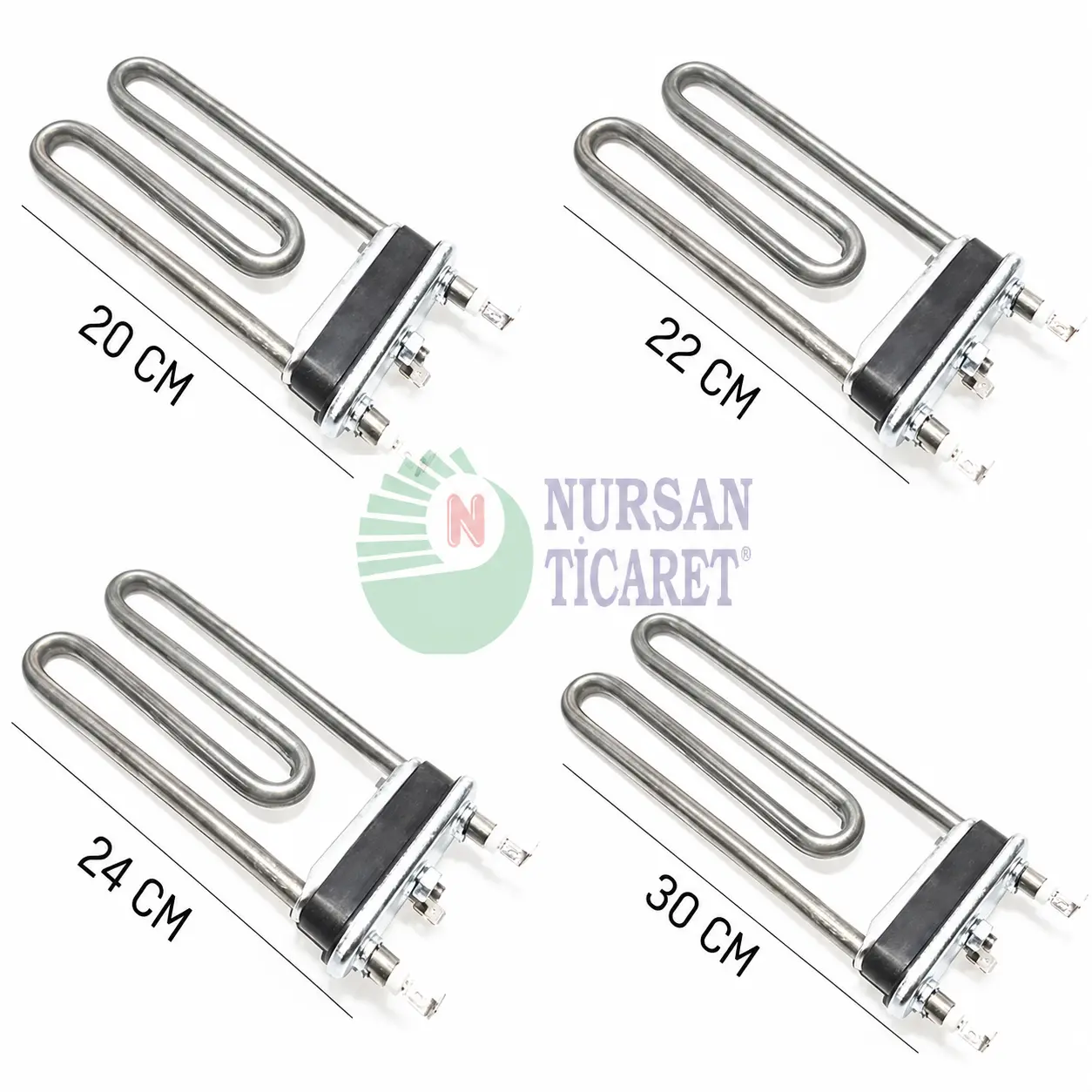 ÇAMAŞIR MAKİNASI REZİSTANSI 220V 8,5Q CR-Nİ 2000 W (20 CM) / 2000W (22 CM) / 2000W (24 CM) / 2000W (30 CM)