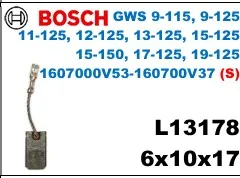 6x10x17 (S) L13178 GWS 9-115, 9-125 11-125, 12-125, 13-125, 15-125 15-150, 17-125, 19-125 1607000V53-160700V37 (S)